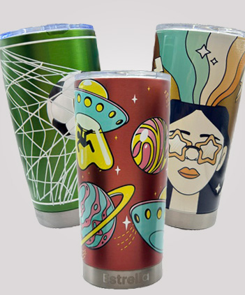 Impresión Termos Full Color Metalizado