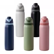 Toma fotográfica de termo hibisco promocional, ideal para personalización de marca.