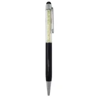 Toma fotográfica de bolígrafo crystal promocional, ideal para personalización de marca.