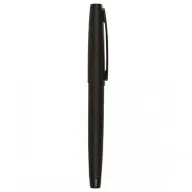 Toma fotográfica de bolígrafo top black promocional, ideal para personalización de marca.