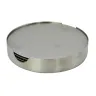 Set de posavasos metálicos redondos con soporte circular, ideal como material promocional para regalos corporativos y de oficina