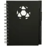 Toma fotográfica de libreta top sports promocional, ideal para personalización de marca.