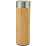 Toma fotográfica de termo bamboo promocional, ideal para personalización de marca.