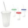 Toma fotográfica de vaso cocotero promocional, ideal para personalización de marca.